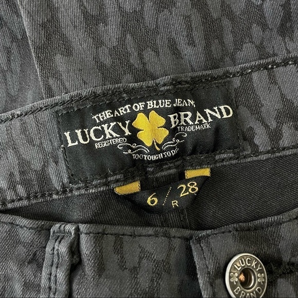Lucky Brand Charlie Skinny Cheetah Print Jeans Size 28 - Picture 4 of 9